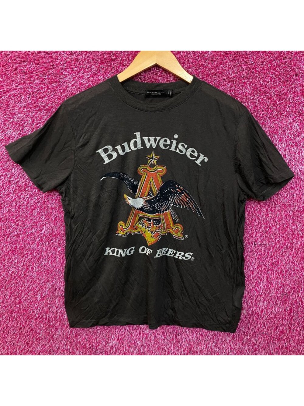 Budweiser King Of Beer American Bald Eagle Logo T-Shirt Medium